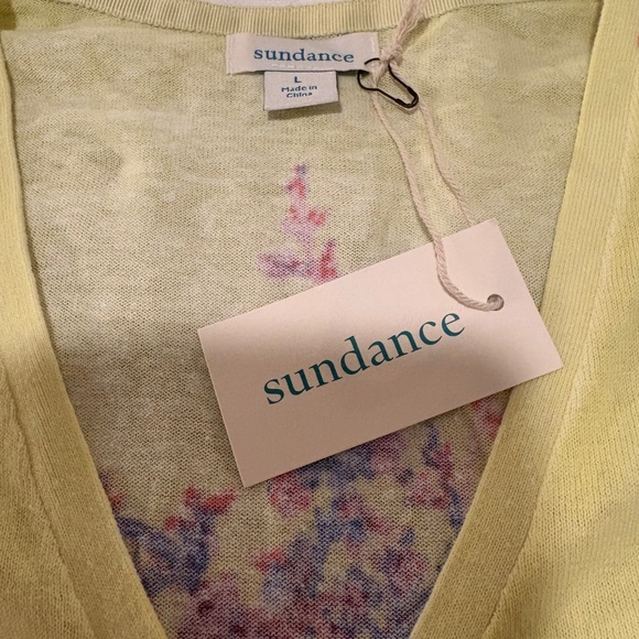Sundance Larkspur Floral Cardigan, L - Picture 7 of 9